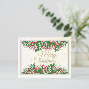 Elegant Merry Kerstmis, Happy Holiday Briefkaart