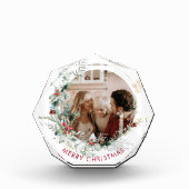 Elegant Merry Kerstmis met foto Block (Voorkant)