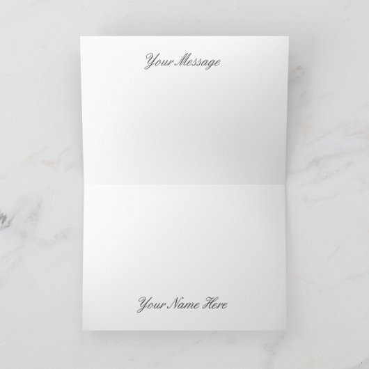 Elegant Merry Kerstmis met kerstboomkaart Kaart (Binnen)