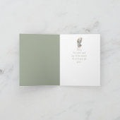 Elegant Merry Kerstmis Natuur Barn Owl, vogel Feestdagen Kaart (Binnen)