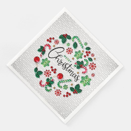 Elegant Merry Kerstparty Servet (Hoek)