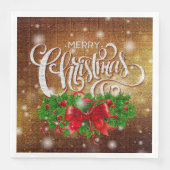 Elegant Merry Kerstparty Servet (Voorkant)