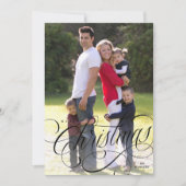 Elegant Merry kerstscript design Holiday Card Feestdagenkaart (Voorkant)