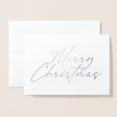 Elegant Merry-kerstscript Folie Kaarten (Voorkant met envelop)