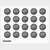 Elegant Merry Kerstsnowflakes Chalkboard Ronde Sticker (Vel)