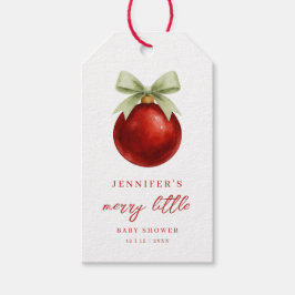 Elegant Merry Little Christmas Baby Shower Cadeaulabel
