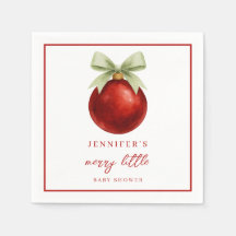 Elegant Merry Little Christmas Baby Shower