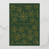 Elegant Merry & Married 2 Foto Custom Gold Folie Feestdagenkaart (Achterkant)