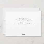 Elegant Merry paars met het kerstscript Feestdagenkaart (Achterkant)