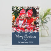 Elegant Merry-sneeuwvlokken voor kerstmis, aangepa (Staand voorkant)