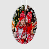 Elegant Merry-sneeuwvlokken voor kerstmis, aangepa Ornament (voorkant)