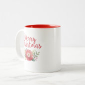 Elegant Merry Waterverf Floral Tweekleurige Koffiemok (Voorkant links)