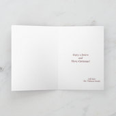 Elegant Merry Wenskaart met kerstmis Feestdagen Kaart (Binnen)