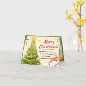 Elegant Merry Wenskaart met kerstmis Kaart (Gele Bloem)