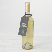 Elegant Merry Winter Botanical Flessenhanger (Schuin)