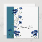 Elegant met blauwe bloemen (Voorkant / Achterkant)