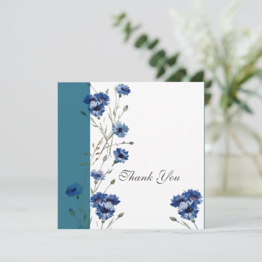 Elegant met blauwe bloemen (Staand voorkant)