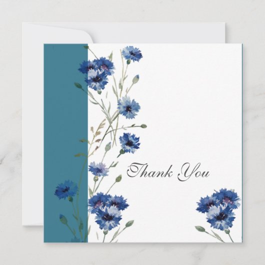 Elegant met blauwe bloemen (Voorkant)