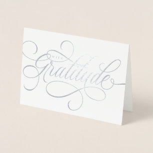 Elegant Met Dankbaarheid script dank u Folie Kaart