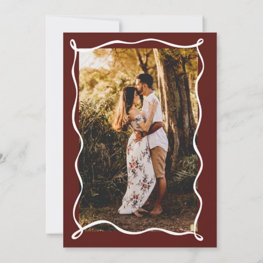 Elegant met de hand getekend | Botanisch monogram  Kaart (Achterkant)