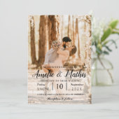 Elegant met foto Wedding-uitvindingen Kaart (Staand voorkant)