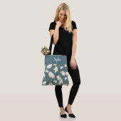 Elegant met gouden en witte orchideeën chic steel tote bag (Op model)