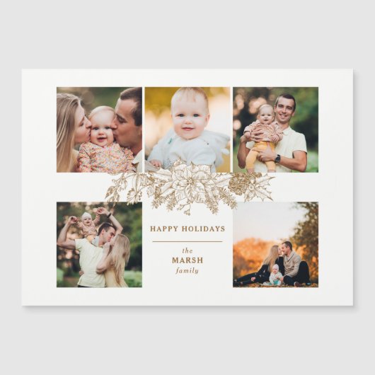 Elegant met gouden kerstflora 5-foto's (Voorkant)