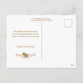 Elegant met gouden kerstflora 5-foto's feestdagenkaart (Achterkant)