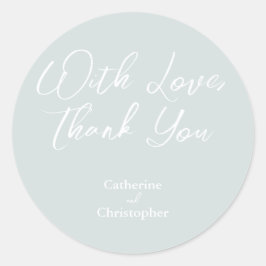 Elegant "Met liefde, dank je" Sticker