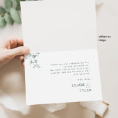 Elegant met liefde en dankbaarheid, groen dank u bedankkaart