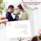 Elegant Met Liefde En Dankbaarheid Roze, Bourgondi Bedankkaart