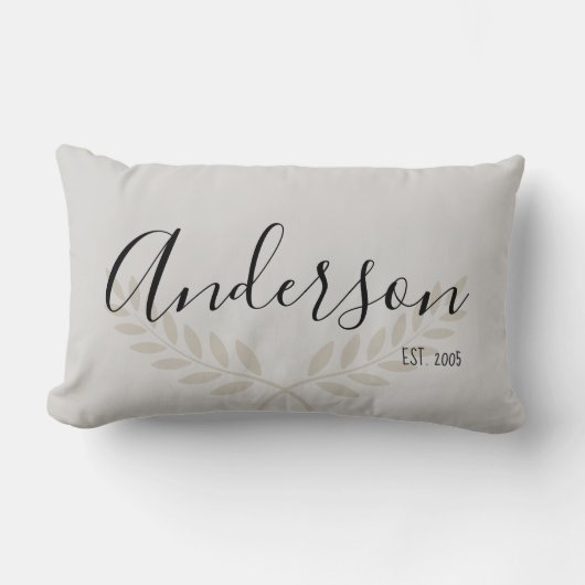 Elegant met Personaliseer Familienaam en test. Dat Kussen (Voorkant)