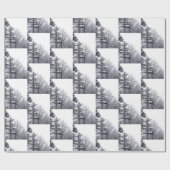 Elegant met sneeuw bedekte bomen Winter Fotopatroo Cadeaupapier (Vlak)