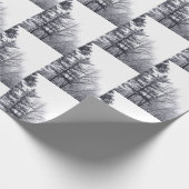 Elegant met sneeuw bedekte bomen Winter Fotopatroo Cadeaupapier (Hoek)