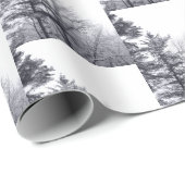 Elegant met sneeuw bedekte bomen Winter Fotopatroo Cadeaupapier (Rol Hoek)