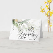 Elegant met sympathie rouwend hart kaart (Gele Bloem)