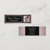 Elegant met ventilator minimalistisch fotograaf mini visitekaartje (Voorkant / Achterkant)