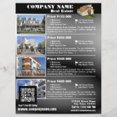 Elegant met witte QR-code (QR452) Flyer (Voorkant)