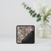 Elegant, met zwarte omhuld hout, opgemaakt van hou vierkante visitekaartje (Staand voorkant)