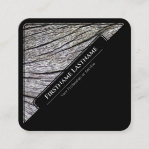 Elegant, met zwarte omhuld hout, opgemaakt van hou vierkante visitekaartje