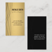 Elegant Metaal Goud Visitekaartje (Voorkant / Achterkant)