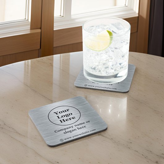 Elegant metaalzilver bier onderzetter