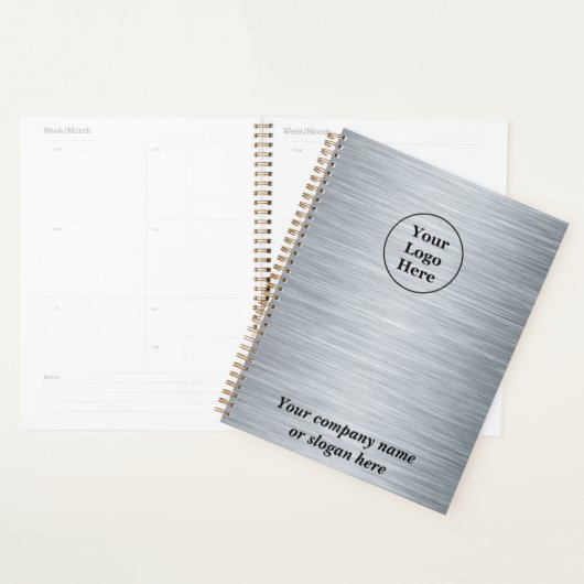 Elegant metaalzilver planner (Display)