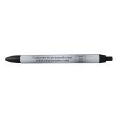 Elegant metaalzilver zwarte inkt pen (Voorkant)