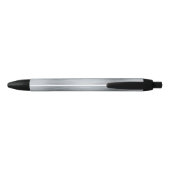 Elegant metaalzilver zwarte inkt pen (Achterkant)