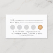 Elegant Metal Copper Salon Loyalty Kaart (Achterkant)