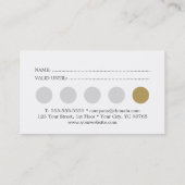 Elegant Metal Gold Grey Salon Loyalty Kaart (Achterkant)