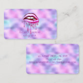 Elegant metalen druppelaar, Makeup, holografisch Visitekaartje (Voorkant / Achterkant)