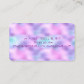 Elegant metalen druppelaar, Makeup, holografisch Visitekaartje (Achterkant)