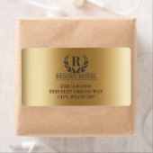 Elegant metalen goud toevoegen Logo achtergrond Etiket (Insitu)